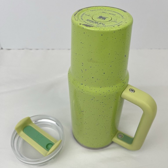 Stanley Flowstate Quencher H2.0 Tumbler Cup 30 oz Green Citron Speckle W/ Lid - Picture 8 of 9